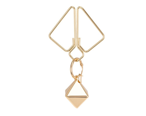 SX0844 Затискачі для сосків з важкою підвіскою LOCKINK Nipple Clamps with Heavy Pendant, золотисті