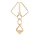 SX0844 Затискачі для сосків з важкою підвіскою LOCKINK Nipple Clamps with Heavy Pendant, золотисті