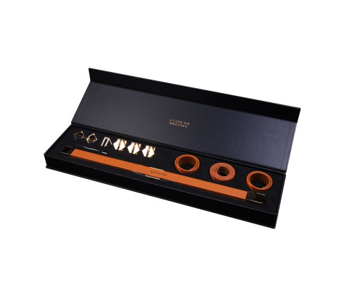 Фіксатор-розпірка LOCKINK Adjustable Spreader Bar Set, коричневий, шкіряний, ремені для шиї, рук/ніг