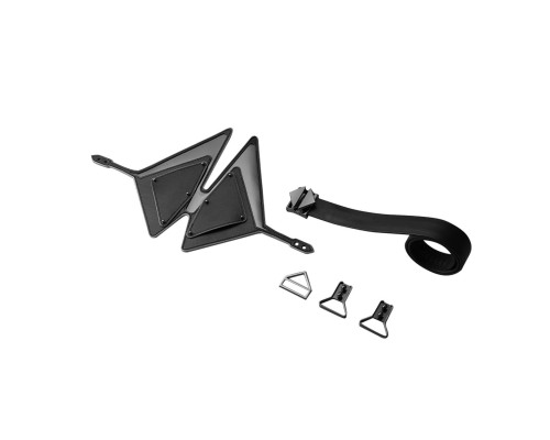 Маска на очі LOCKINK Vixen Blindfold, чорна, натуральна шкіра, регульований обсяг