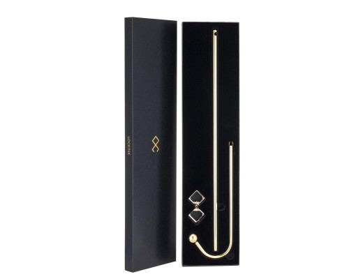 Анальний гак LOCKINK Golden Adjustable Anal Hook Set