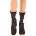 Шкарпетки ажурні Leg Avenue Mini Bow Lace Anklet, чорні, з рюшами, декор — бантики