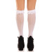 Гольфи ажурні Leg Avenue Sweetheart Ruffle Cuff Knee Highs, білі, малюнок-сердечка