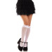 Гольфи ажурні Leg Avenue Sweetheart Ruffle Cuff Knee Highs, білі, малюнок-сердечка