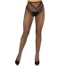 Стрип-колготки Leg Avenue Crotchless Net Tights with Heart Backseam, One Size, чорні, з доступом