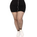 Колготки без стопи Leg Avenue Industrial Net footless tights, 1X/2X, чорні, в сітку
