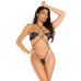 Боді-бікіні Leg Avenue Wrap around bikini bodysuit, One Size, чорне, стрази, зав’язки на шиї та спині