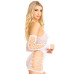 Мінісукня Leg Avenue Mini dress and matching gloves White One Size