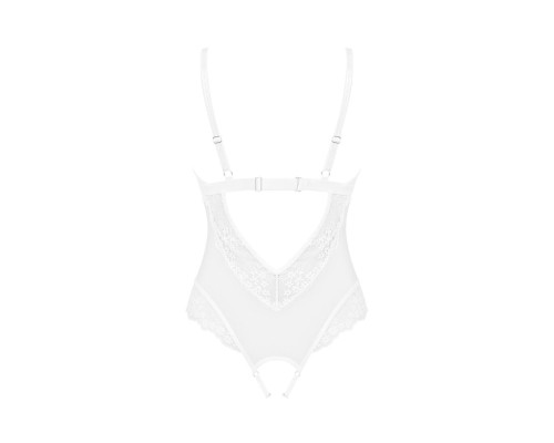 Эротическое полупрозрачное боди Obsessive Heavenlly crotchless teddy M/L (мятая упаковка!!!)