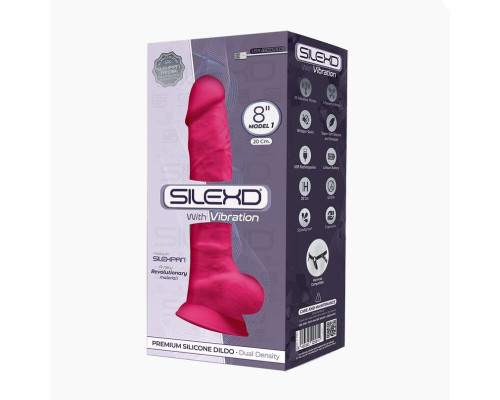 Фаллоимитатор с вибрацией SilexD Vetus Vibro Pink (MODEL 1 size 8in) (мятая упаковка!!!)