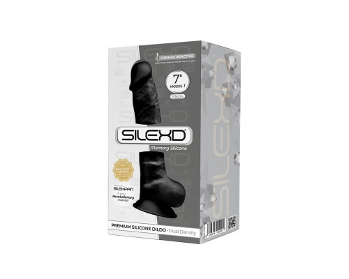 Фалоімітатор SilexD Johnny Black (MODEL 1 size 7in)  (м'ята упаковка!!!)