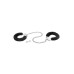 Металеві поножі з хутром Fetish Tentation Adjustable metal and fur ankle cuffs, 2 ключі