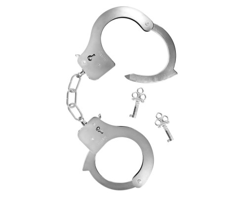 Металеві наручники Fetish Tentation Adjustable metal wrist cuffs, 2 ключі