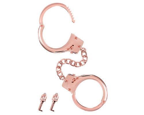 Металеві наручники Fetish Tentation Premium Chick wrist cuffs in rose-gold metal, рожеве золото