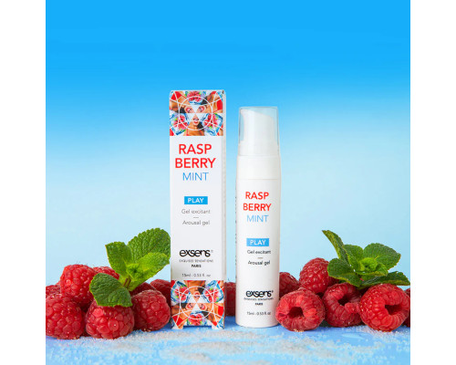 Розпродаж!!! Стимулюючий гель EXSENS Kissable Raspberry Mint 15мл (термін 07.2025)