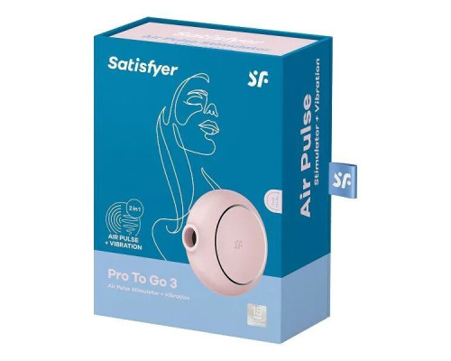 Вакуумный стимулятор с вибрацией Satisfyer Pro To Go 3 Rose (мятая упаковка!!!)