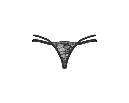 Трусики-стрінги Obsessive Nutris thong, M/L, мереживні, дуже м’які, з подвійними боковинками