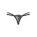 Трусики-стрінги Obsessive Nutris thong, M/L, мереживні, дуже м’які, з подвійними боковинками