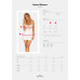 Сорочка Obsessive Amor Blanco underwire chemise & thong,L/XL, біла, мереживний ліф, стрінги в наборі
