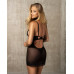Сорочка Obsessive Donarella chemise & thong, M/L, мереживний ліф, чокер та стрінги в комплекті
