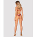 Комплект Obsessive Ms Merrilo 2-pcs set, XS/S, м’який бюстгальтер та трусики з доступом і з помпоном