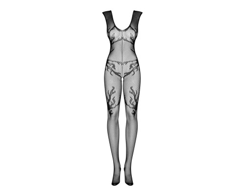 Бодістокінг Obsessive Bodystocking F241, S/M/L, сітка по всьому тілу, відкриті руки, відкрита спина
