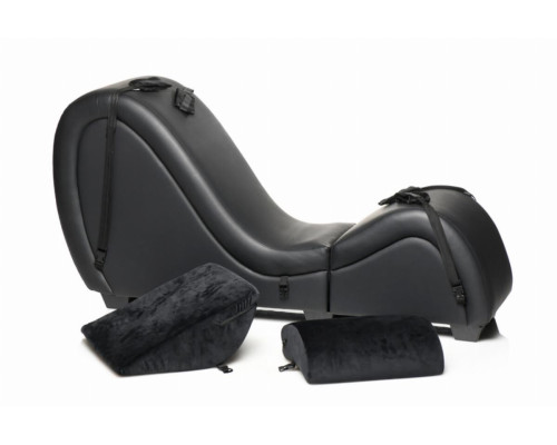 Секс-крісло з подушками Master Series Kinky Sex Lounge with Cushions - Black