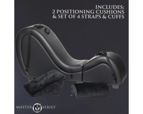 Секс-крісло з подушками Master Series Kinky Sex Lounge with Cushions - Black