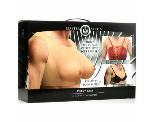 Накладні силіконові груди Master Series Perky Pair D-Cup Silicone Breasts