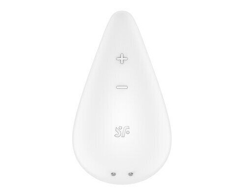 Вібратор для зовнішньої стимуляції Satisfyer Dew Drop White, 2 мотори, 12 режимів, м’який корпус