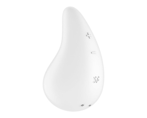 Вібратор для зовнішньої стимуляції Satisfyer Dew Drop White, 2 мотори, 12 режимів, м’який корпус