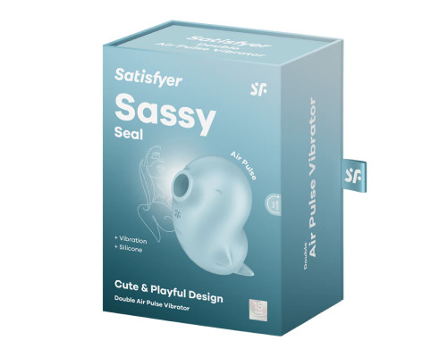Вакуумний кліторальний стимулятор з вібрацією Satisfyer Sassy Seal, 2 незалежні мотори