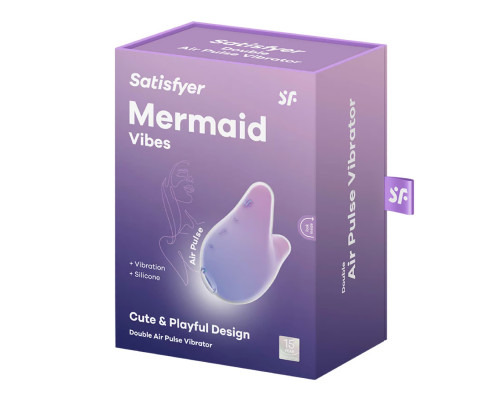 Вакуумний кліторальний стимулятор з вібрацією Satisfyer Mermaid Vibes Violet/Pink, 2 мотори