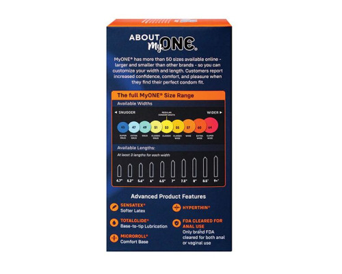 Презервативи MyONE Extra Wide 10 шт, картонна коробка