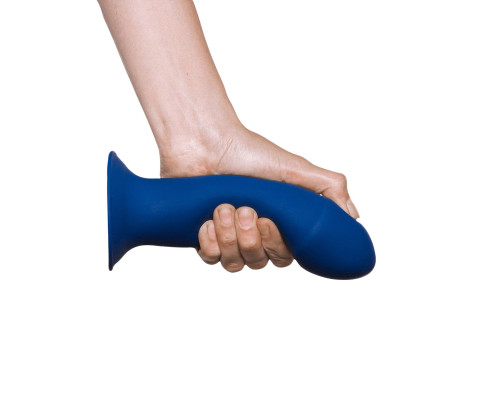 Двошаровий дилдо Adrien Lastic Hitsens 1 Blue, підходить для страпона, діаметр 4,5 см, довжина 17,7 см