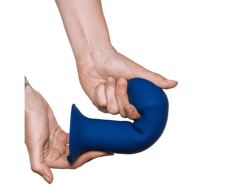 Двошаровий дилдо Adrien Lastic Hitsens 1 Blue, підходить для страпона, діаметр 4,5 см, довжина 17,7 см