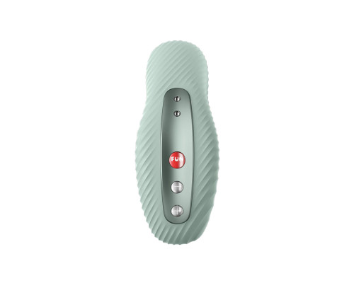 Накладний вібратор Fun Factory LAYA III sage green, ефект постукування пальцем