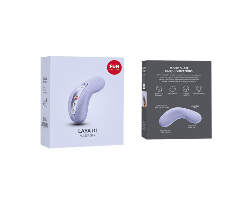 Накладний вібратор Fun Factory LAYA III soft violet, ефект постукування пальцем