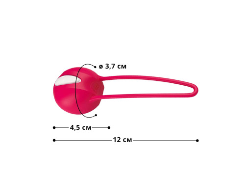 Вагінальна кулька Fun Factory SMARTBALL UNO, червона, одинарна, діаметр 3,6 см