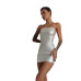 Мінісукня D&A, M, white, nylon-lycra відкриті плечі з блискавкою на всю довжину