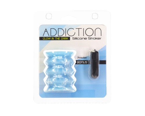 Мастурбатор ADDICTION Silicone Reversible Stroker – Glow in the Dark