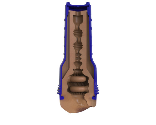Мастурбатор-вагіна Fleshlight Boost Bang Medium Dark Flesh, плаваючі кільця Turbo Tech