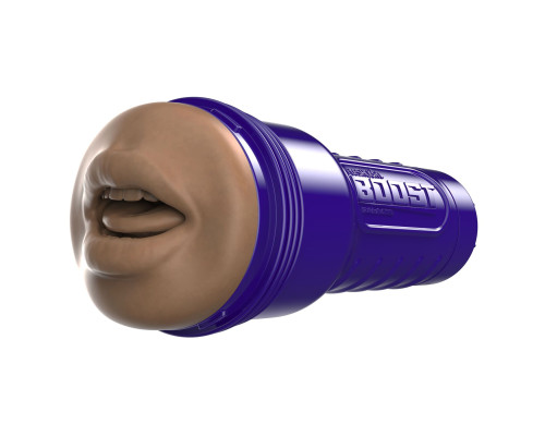 Мастурбатор-ротик Fleshlight Boost Blow Medium Dark Flesh, плаваючі кільця Turbo Tech