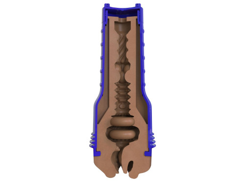 Мастурбатор-ротик Fleshlight Boost Blow Medium Dark Flesh, плаваючі кільця Turbo Tech