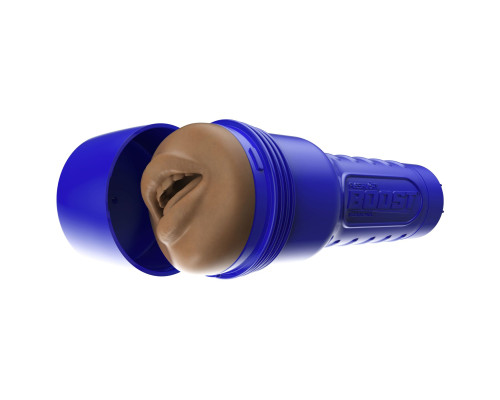 Мастурбатор-ротик Fleshlight Boost Blow Medium Dark Flesh, плаваючі кільця Turbo Tech