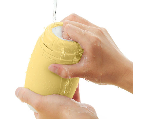 Мастурбатор TENGA PUFFY Custard Yellow, ультрам’який матеріал, багаторазовий, наскрізний