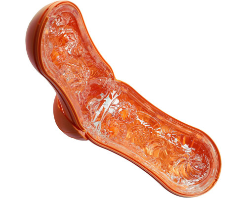 Мастурбатор Tenga Flip Orb — Sunset Orange, з можливістю зміни тиску та стимулювальними кульками всередині