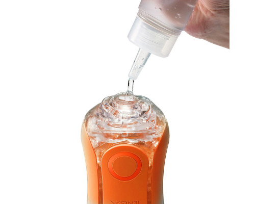 Мастурбатор Tenga Flip Orb — Sunset Orange, з можливістю зміни тиску та стимулювальними кульками всередині