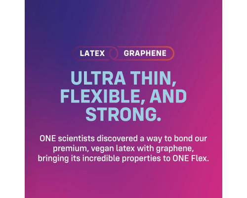 Презервативи ONE Flex Graphene Condom 3 шт, картонна коробка (м'ята упаковка!!!)
