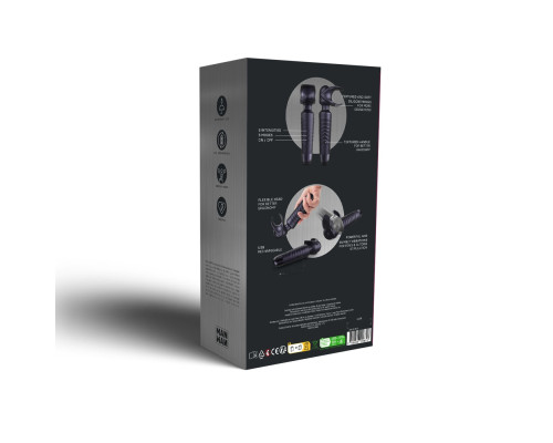 Мастурбатор-вібромасажер Manwan MAN.WAND EVO Black Plum, чудово для пар, вібромінет
